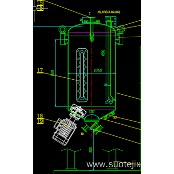 Liquid blending mixer tank